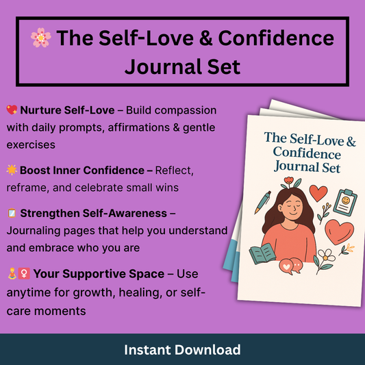 🌸 Self-Love & Confidence Journal – Daily Reflection, Gratitude & Growth Prompts