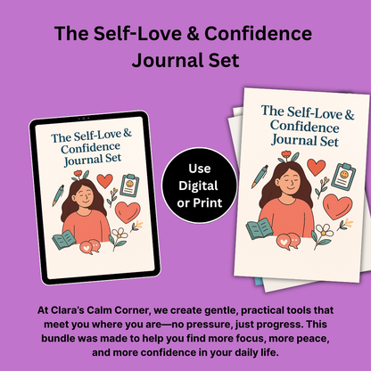 🌸 Self-Love & Confidence Journal – Daily Reflection, Gratitude & Growth Prompts